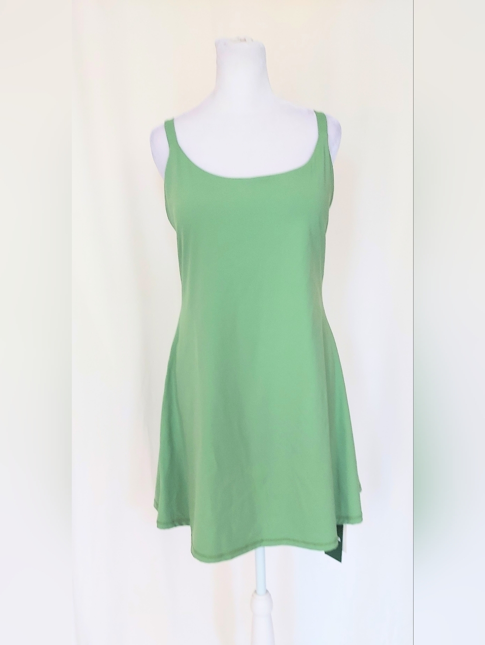 Halara Everyday SoftlyZero Plush 2-in-1 Pocket Mini Active Dress Green Large NWT